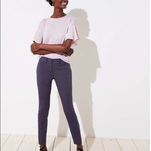 LOFT RIVIERA JULIE SKINNY DRESS PANTS CHARCOAL GRAY  Sz 8